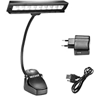 Los mejores  - Neewer Clip Soporte de Música Luz Orquesta LED Lámpara con 2 Niveles de Brillo y Cuello de Cisne Ajustable para Atril…